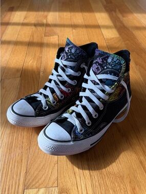 2022 Converse Paisley Pride High-Top Sneakers with Rainbow Stitching